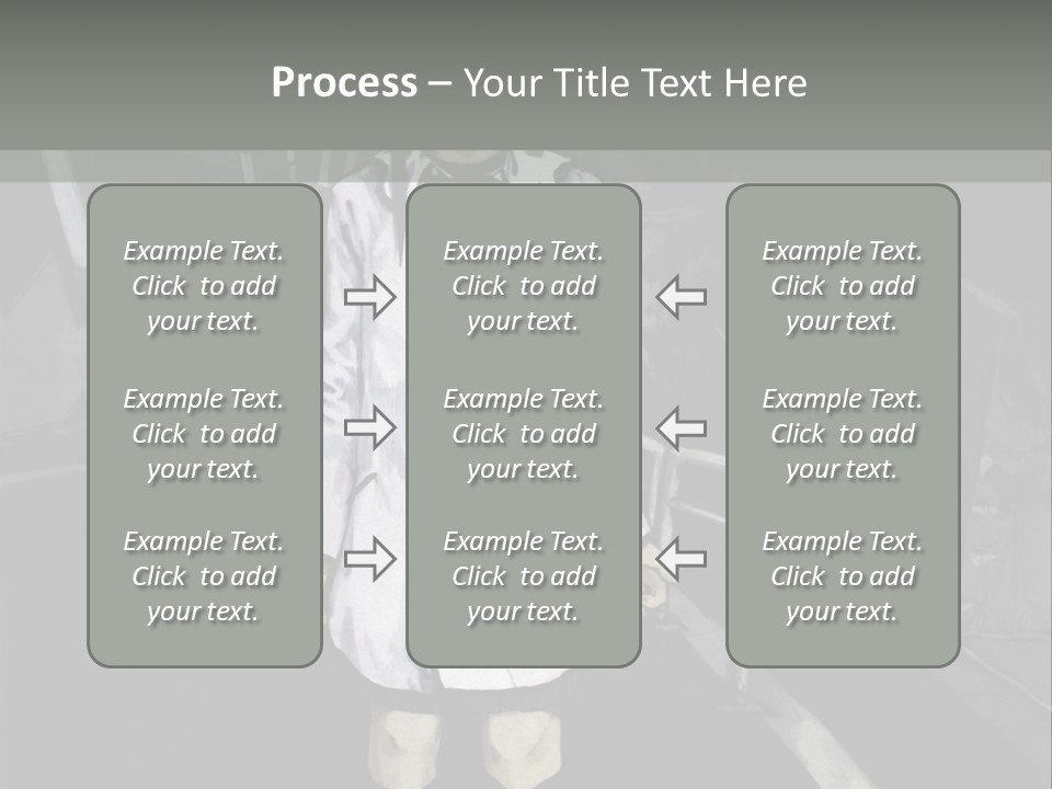 A Girl In A White Coat Is Standing On The Street PowerPoint Template