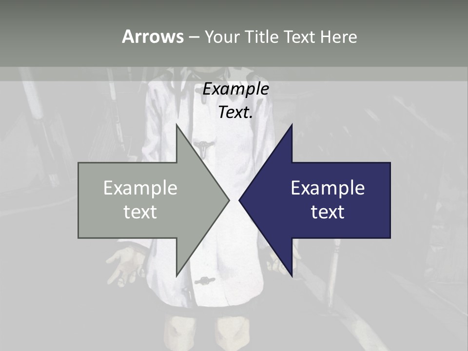 A Girl In A White Coat Is Standing On The Street PowerPoint Template