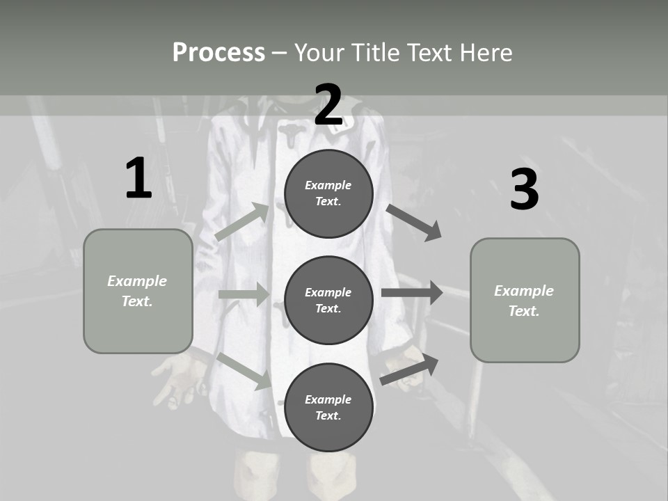 A Girl In A White Coat Is Standing On The Street PowerPoint Template