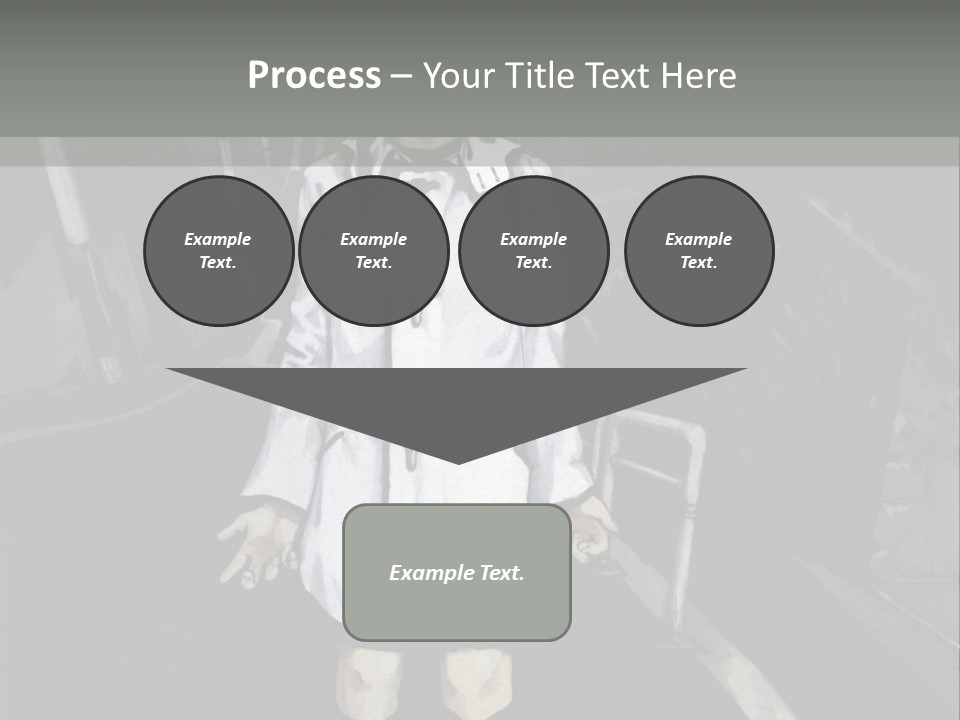 A Girl In A White Coat Is Standing On The Street PowerPoint Template