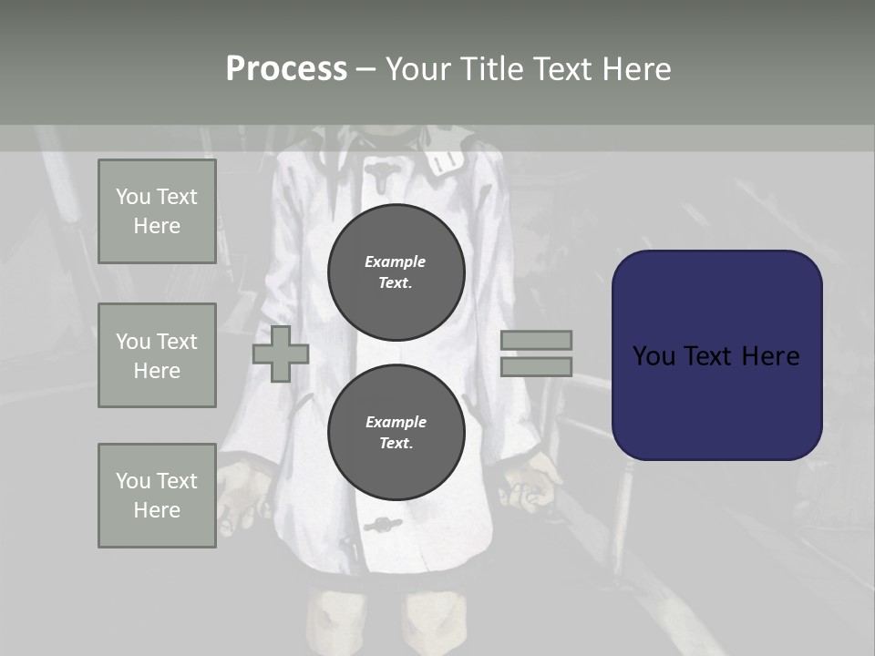 A Girl In A White Coat Is Standing On The Street PowerPoint Template
