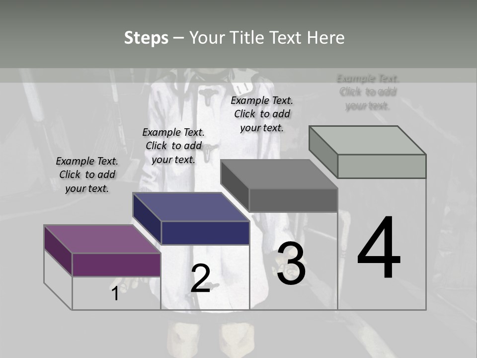 A Girl In A White Coat Is Standing On The Street PowerPoint Template