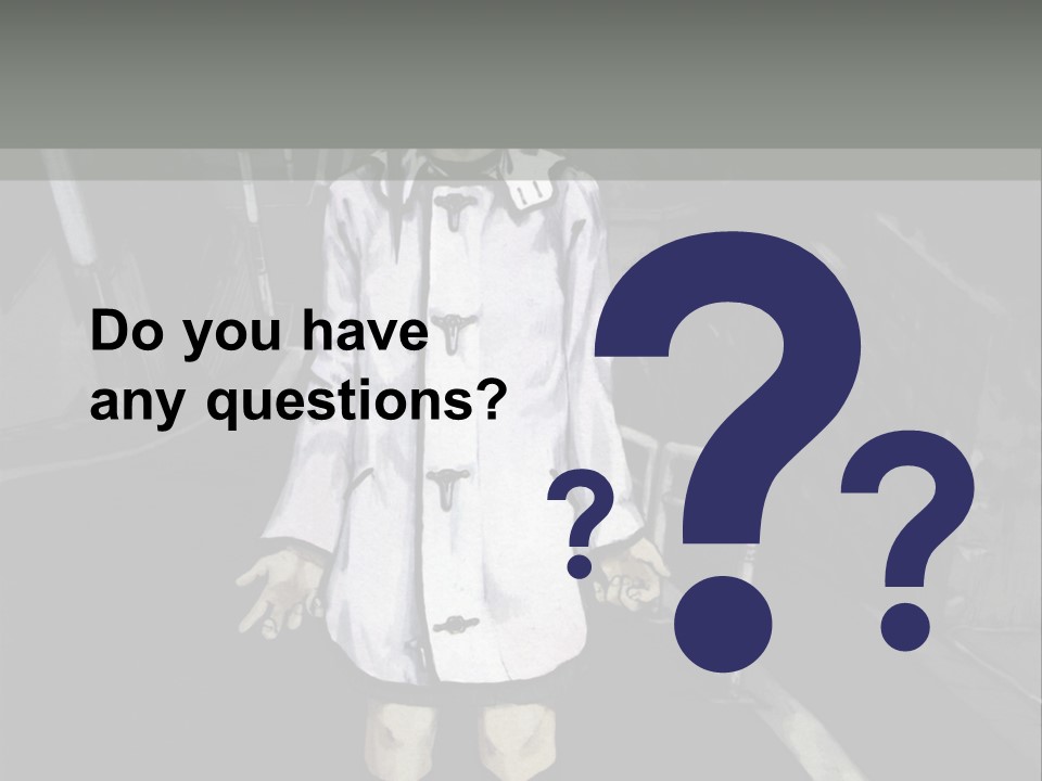 A Girl In A White Coat Is Standing On The Street PowerPoint Template