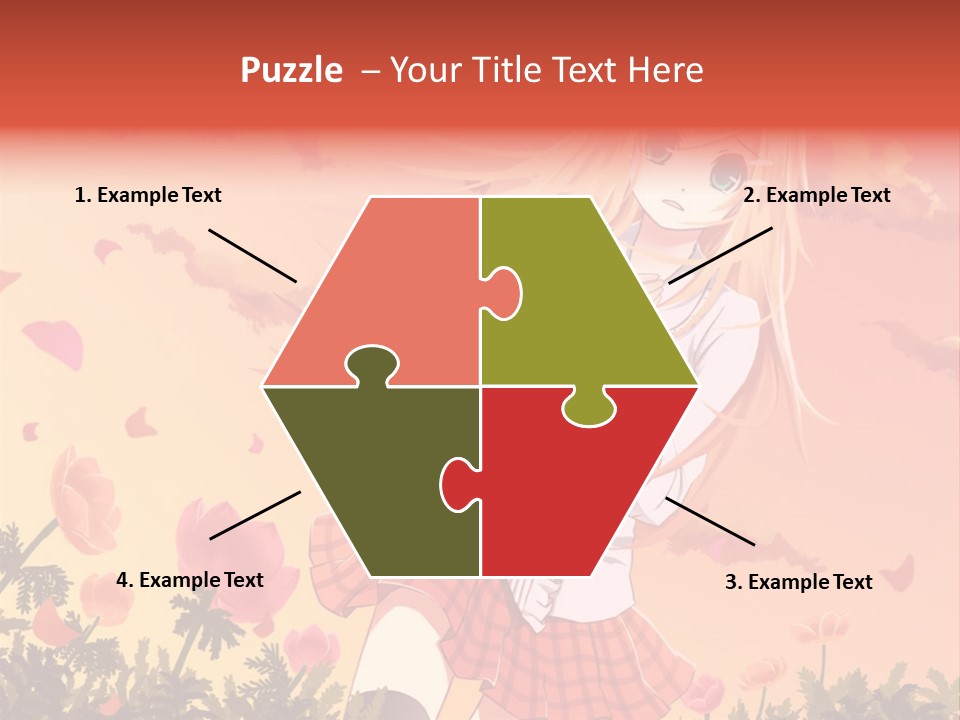 A Girl With Long Blonde Hair Is Standing In A Field PowerPoint Template