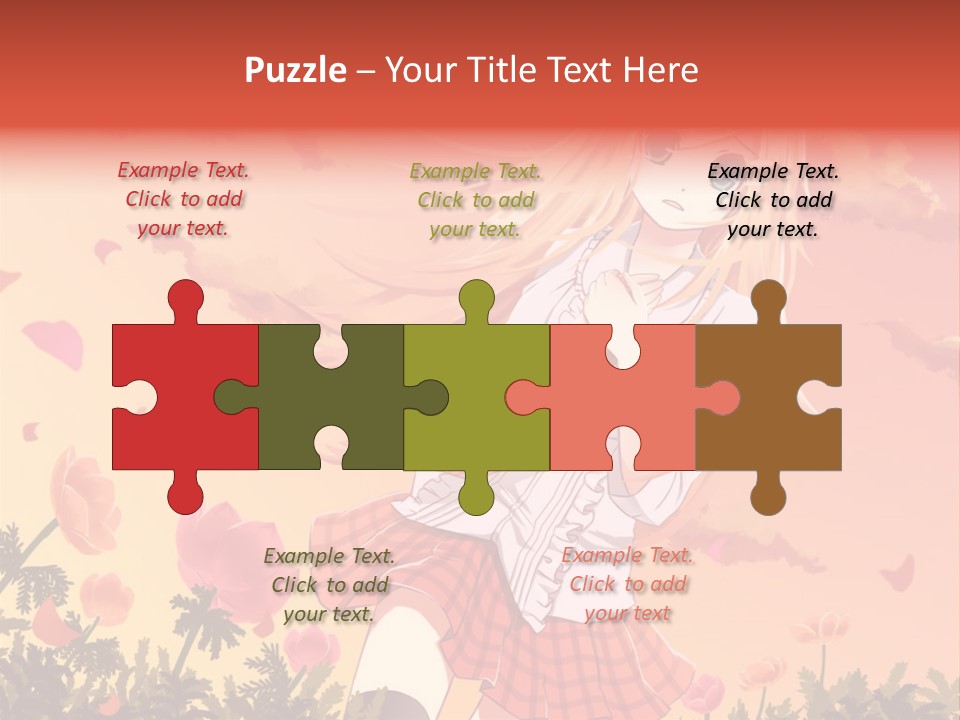 A Girl With Long Blonde Hair Is Standing In A Field PowerPoint Template