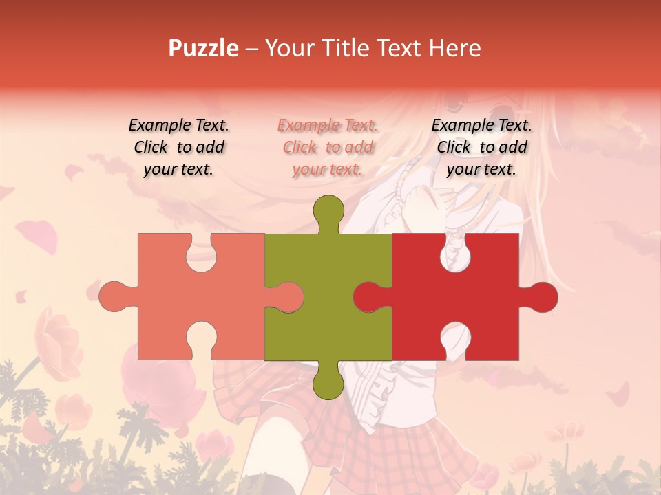 A Girl With Long Blonde Hair Is Standing In A Field PowerPoint Template