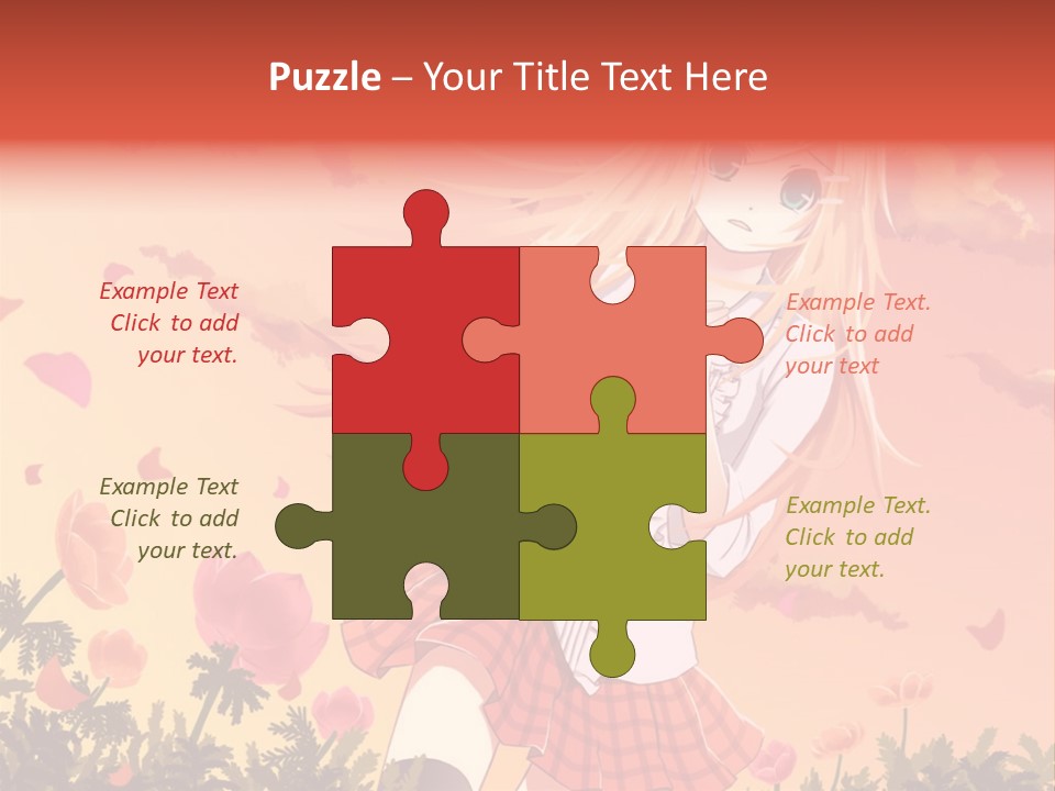 A Girl With Long Blonde Hair Is Standing In A Field PowerPoint Template