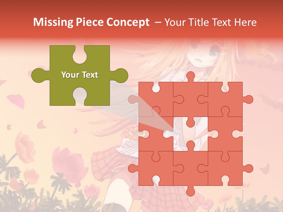 A Girl With Long Blonde Hair Is Standing In A Field PowerPoint Template