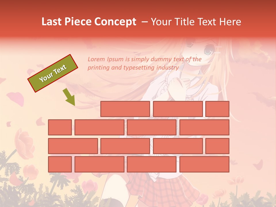 A Girl With Long Blonde Hair Is Standing In A Field PowerPoint Template