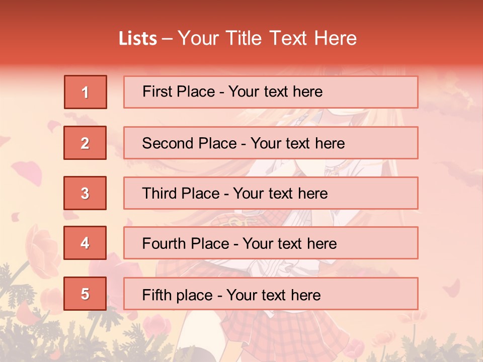 A Girl With Long Blonde Hair Is Standing In A Field PowerPoint Template