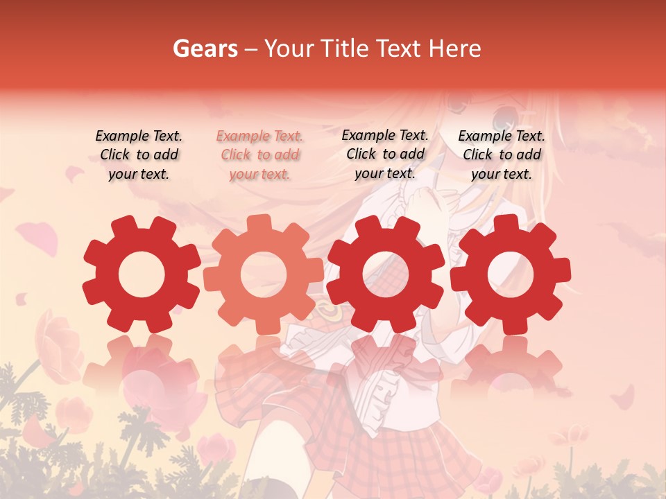 A Girl With Long Blonde Hair Is Standing In A Field PowerPoint Template