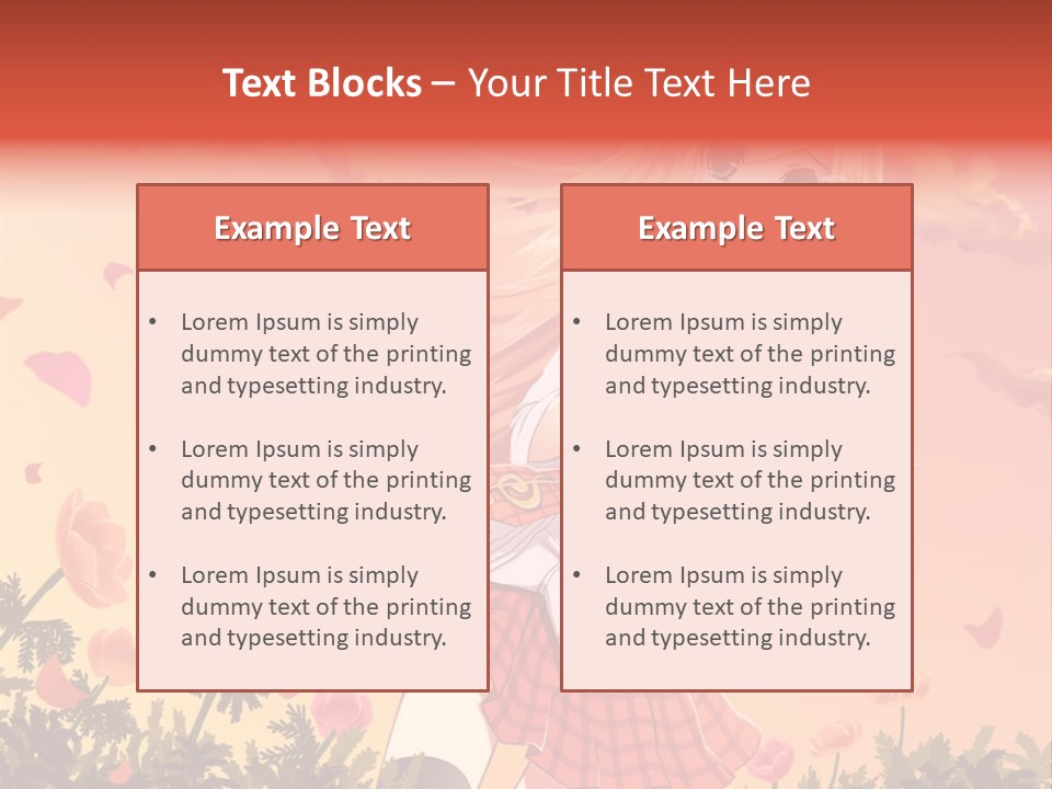A Girl With Long Blonde Hair Is Standing In A Field PowerPoint Template