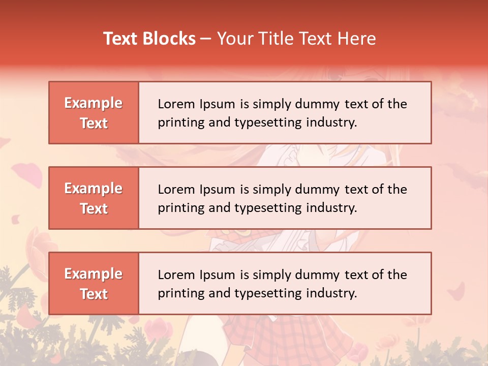 A Girl With Long Blonde Hair Is Standing In A Field PowerPoint Template
