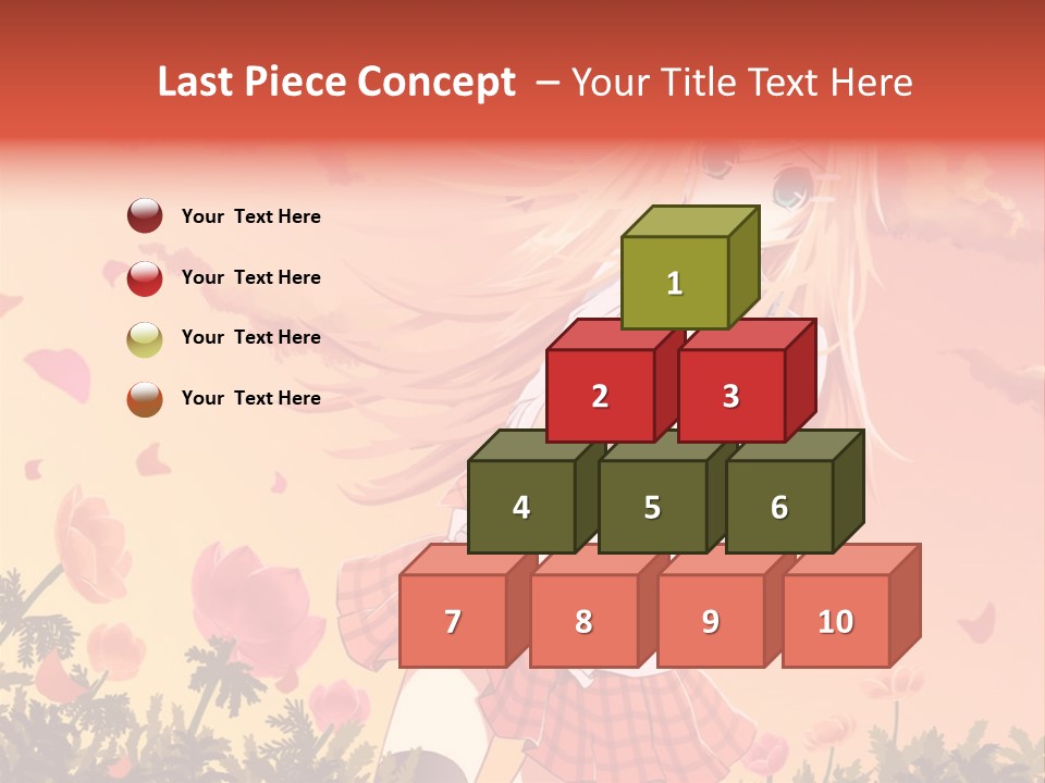 A Girl With Long Blonde Hair Is Standing In A Field PowerPoint Template