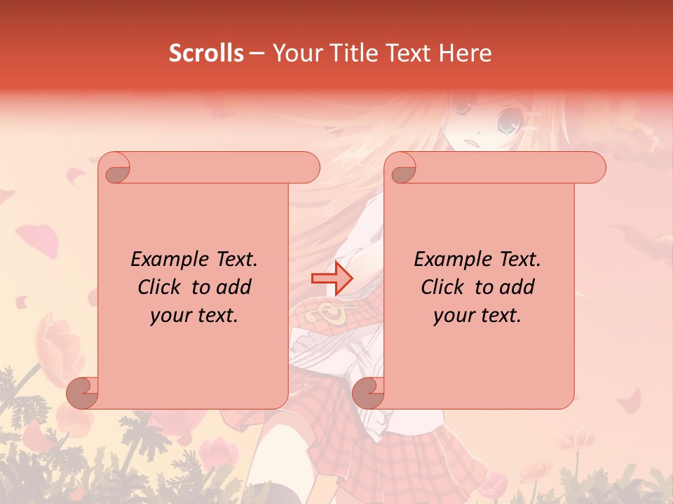 A Girl With Long Blonde Hair Is Standing In A Field PowerPoint Template