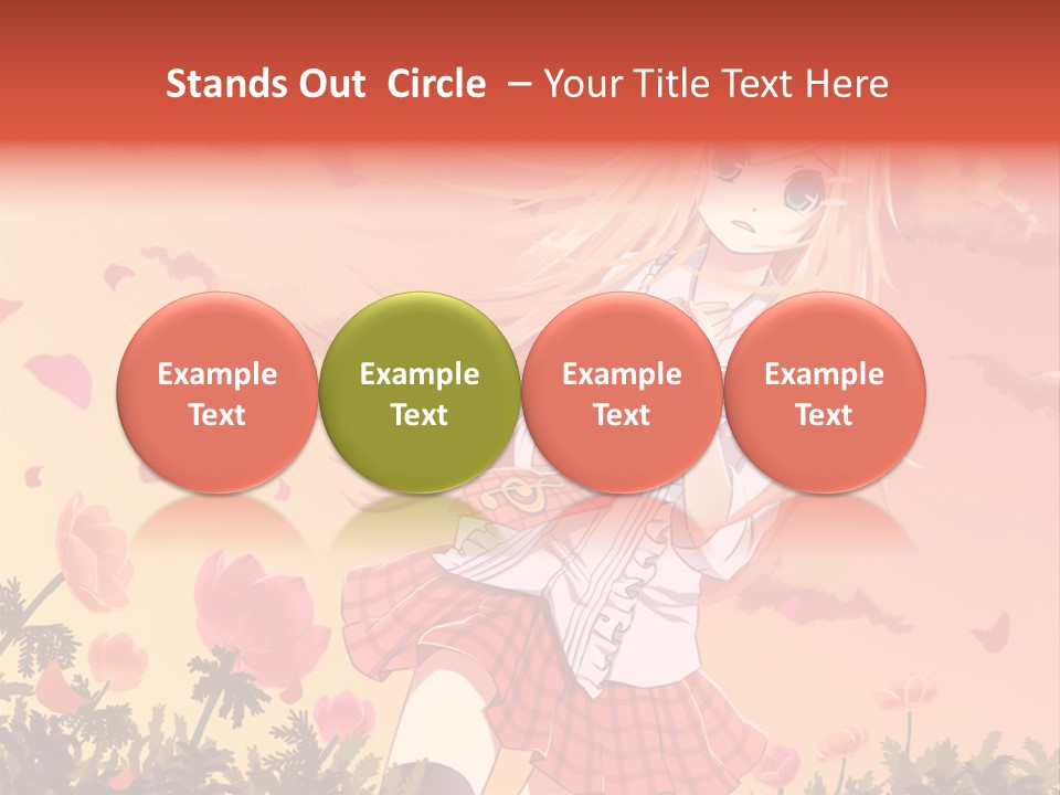 A Girl With Long Blonde Hair Is Standing In A Field PowerPoint Template