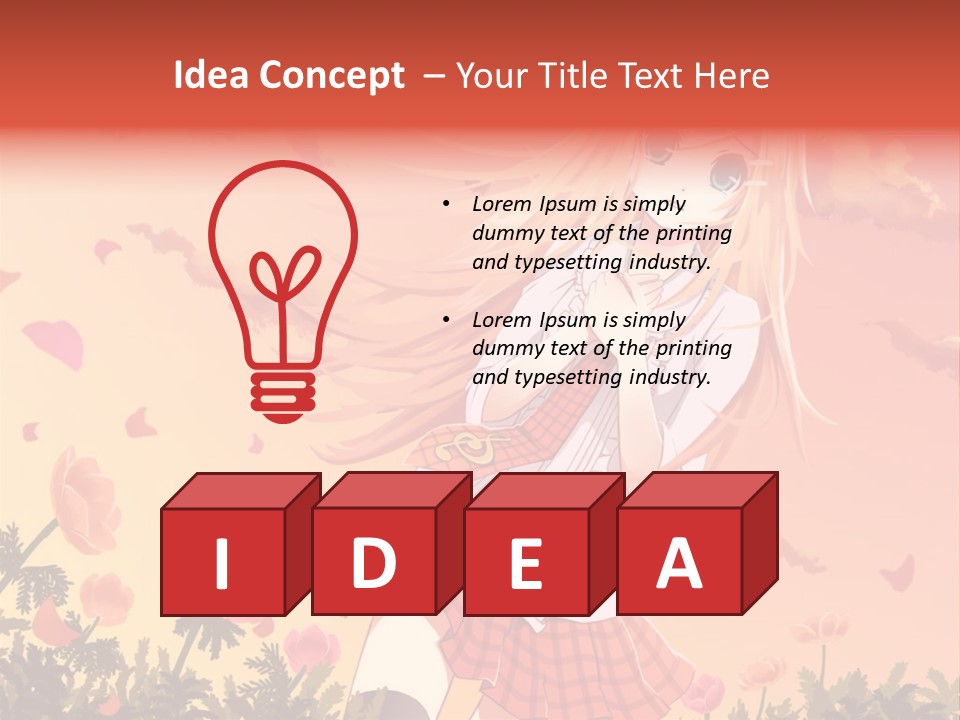 A Girl With Long Blonde Hair Is Standing In A Field PowerPoint Template