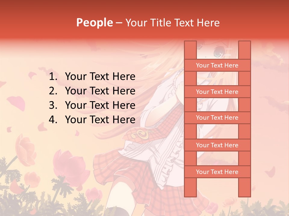 A Girl With Long Blonde Hair Is Standing In A Field PowerPoint Template