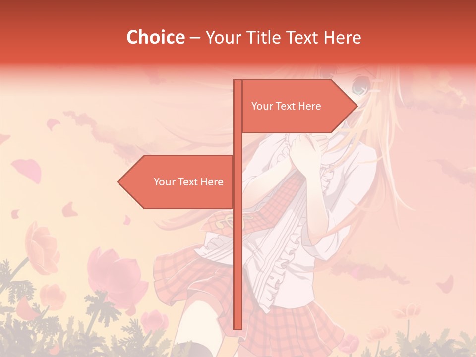 A Girl With Long Blonde Hair Is Standing In A Field PowerPoint Template