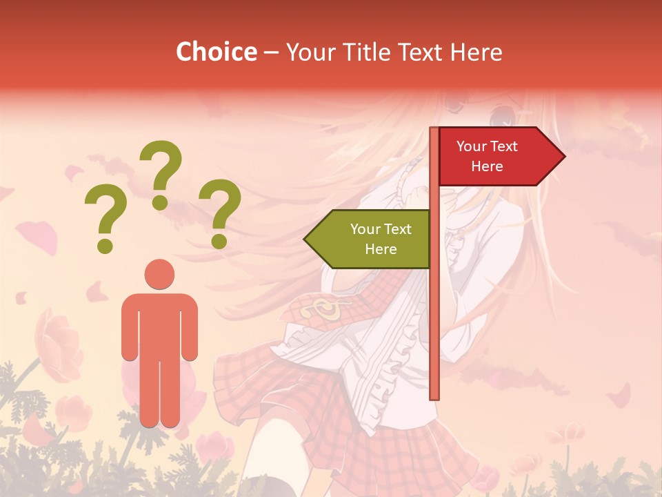 A Girl With Long Blonde Hair Is Standing In A Field PowerPoint Template
