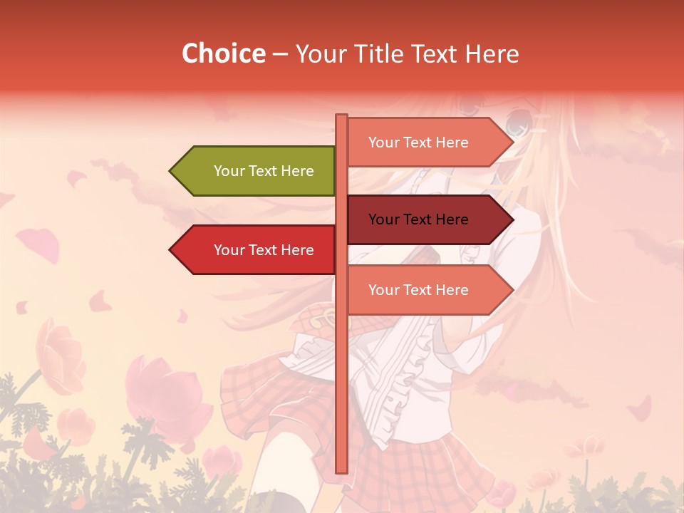 A Girl With Long Blonde Hair Is Standing In A Field PowerPoint Template