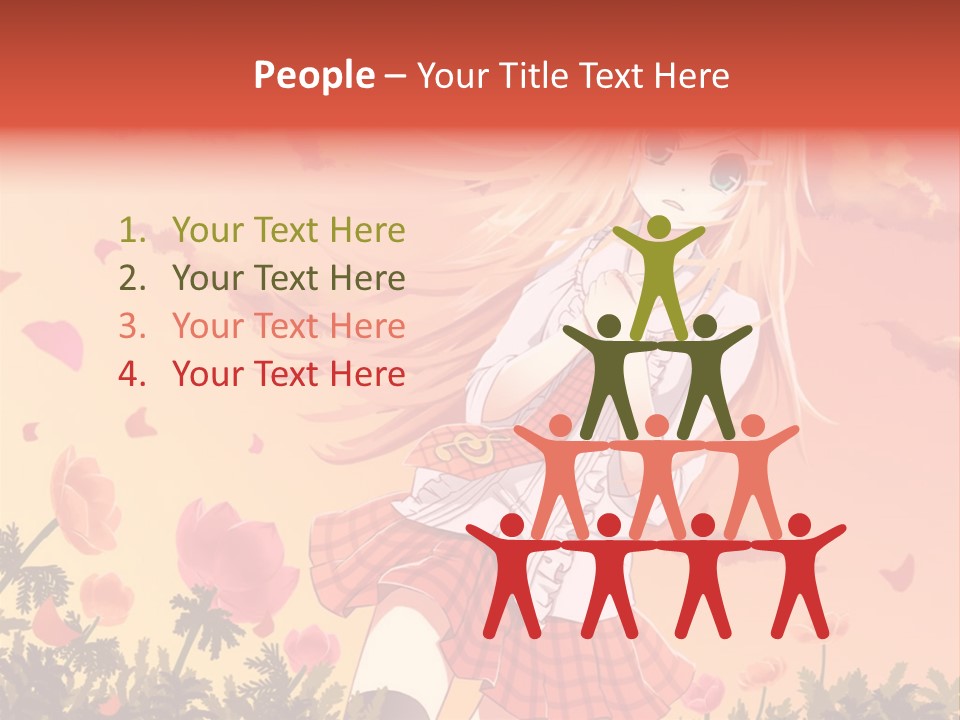 A Girl With Long Blonde Hair Is Standing In A Field PowerPoint Template