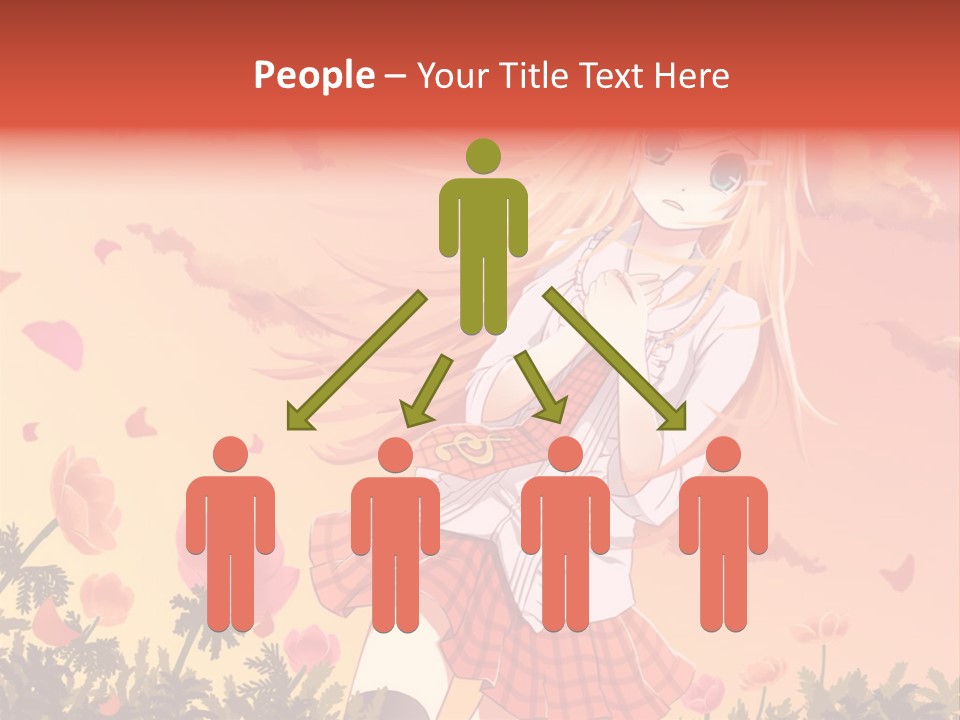A Girl With Long Blonde Hair Is Standing In A Field PowerPoint Template