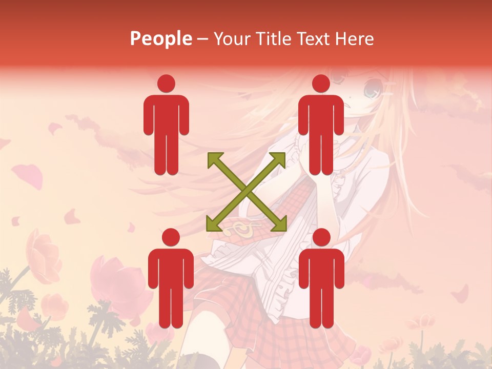 A Girl With Long Blonde Hair Is Standing In A Field PowerPoint Template