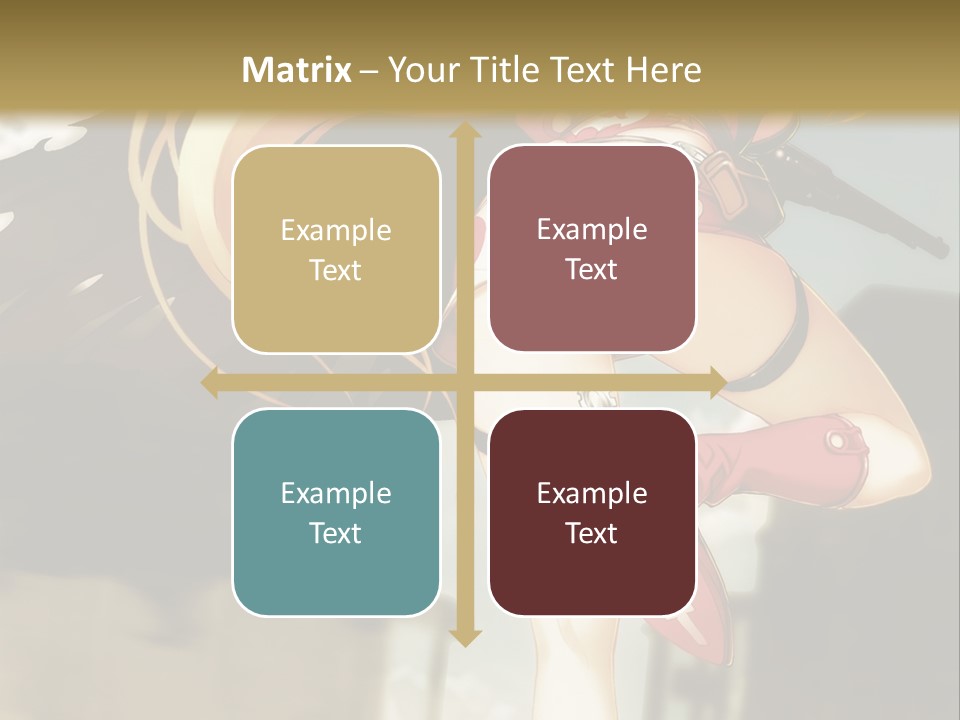 A Woman With A Sword In Her Hand Powerpoint Presentation Template PowerPoint Template