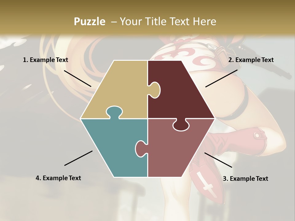 A Woman With A Sword In Her Hand Powerpoint Presentation Template PowerPoint Template