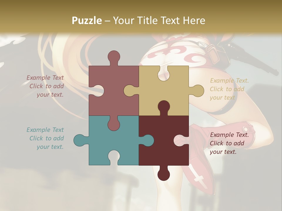 A Woman With A Sword In Her Hand Powerpoint Presentation Template PowerPoint Template