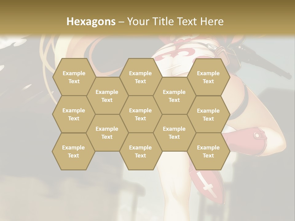 A Woman With A Sword In Her Hand Powerpoint Presentation Template PowerPoint Template