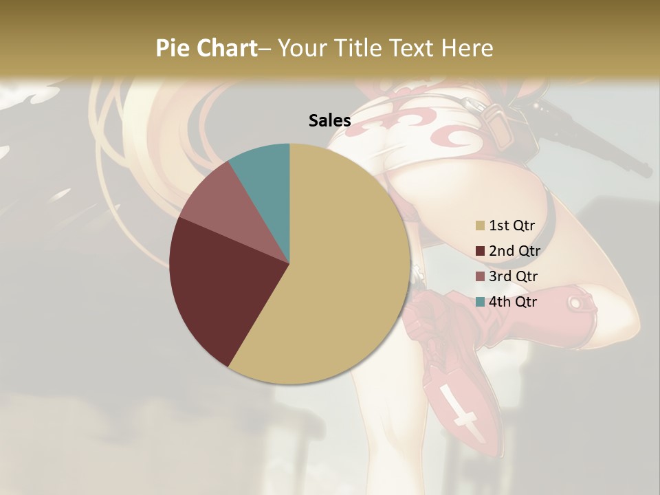 A Woman With A Sword In Her Hand Powerpoint Presentation Template PowerPoint Template