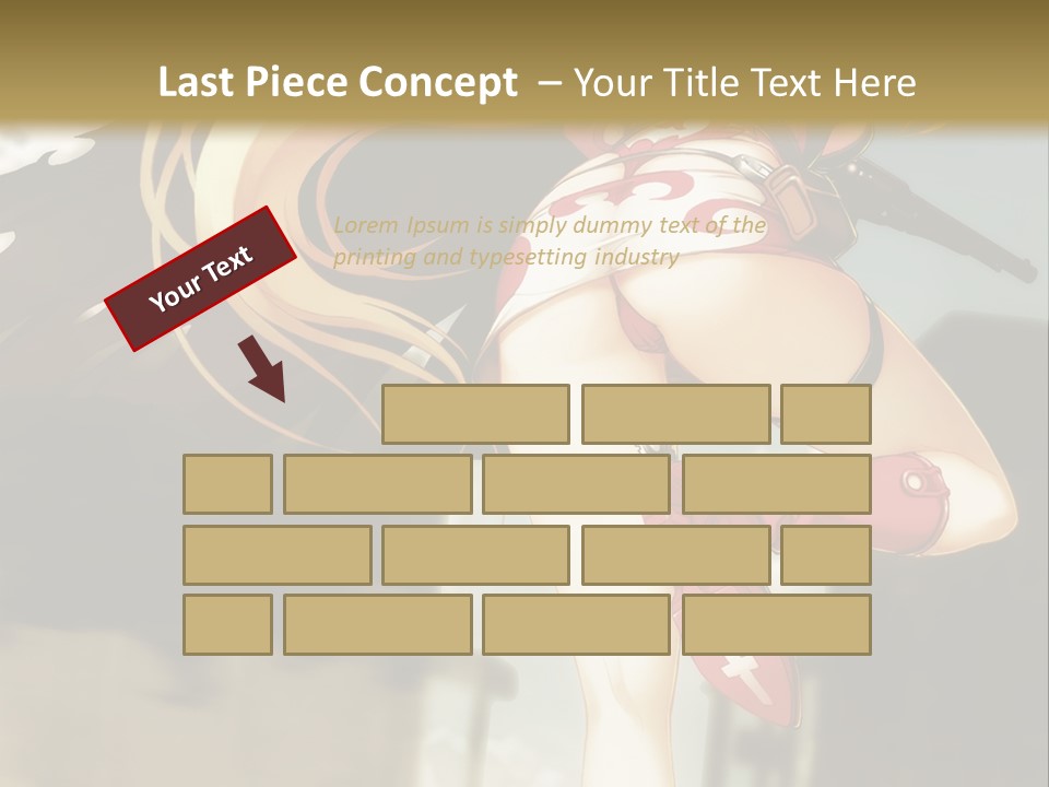 A Woman With A Sword In Her Hand Powerpoint Presentation Template PowerPoint Template