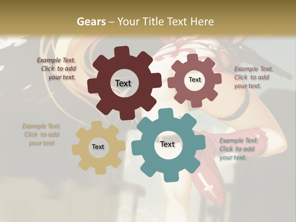 A Woman With A Sword In Her Hand Powerpoint Presentation Template PowerPoint Template