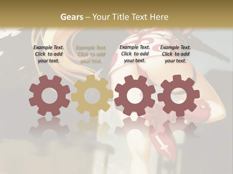 A Woman With A Sword In Her Hand Powerpoint Presentation Template PowerPoint Template