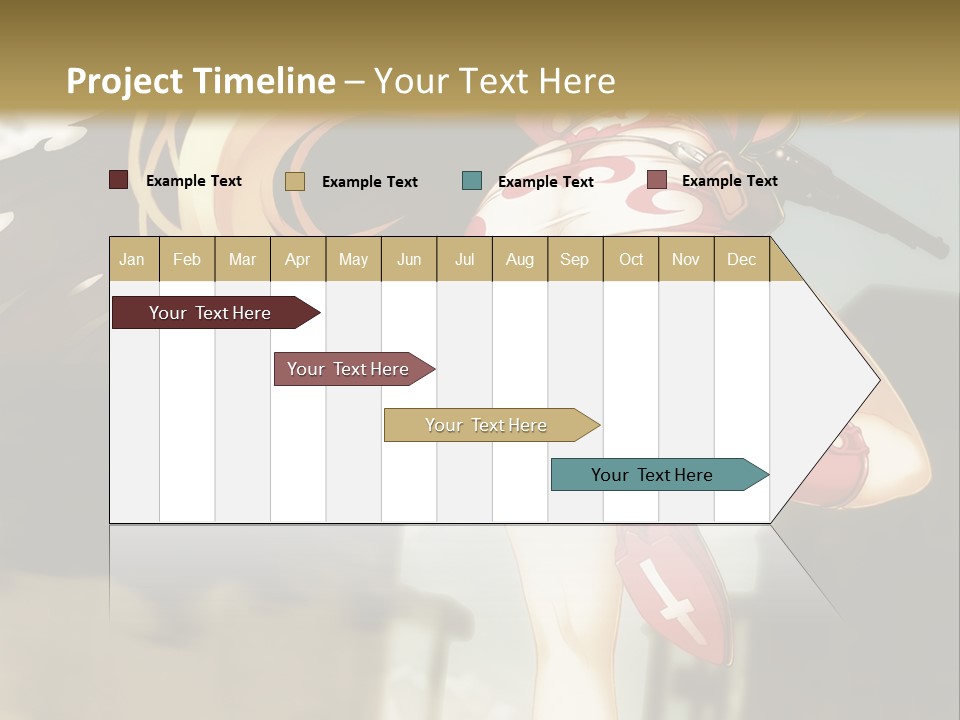 A Woman With A Sword In Her Hand Powerpoint Presentation Template PowerPoint Template