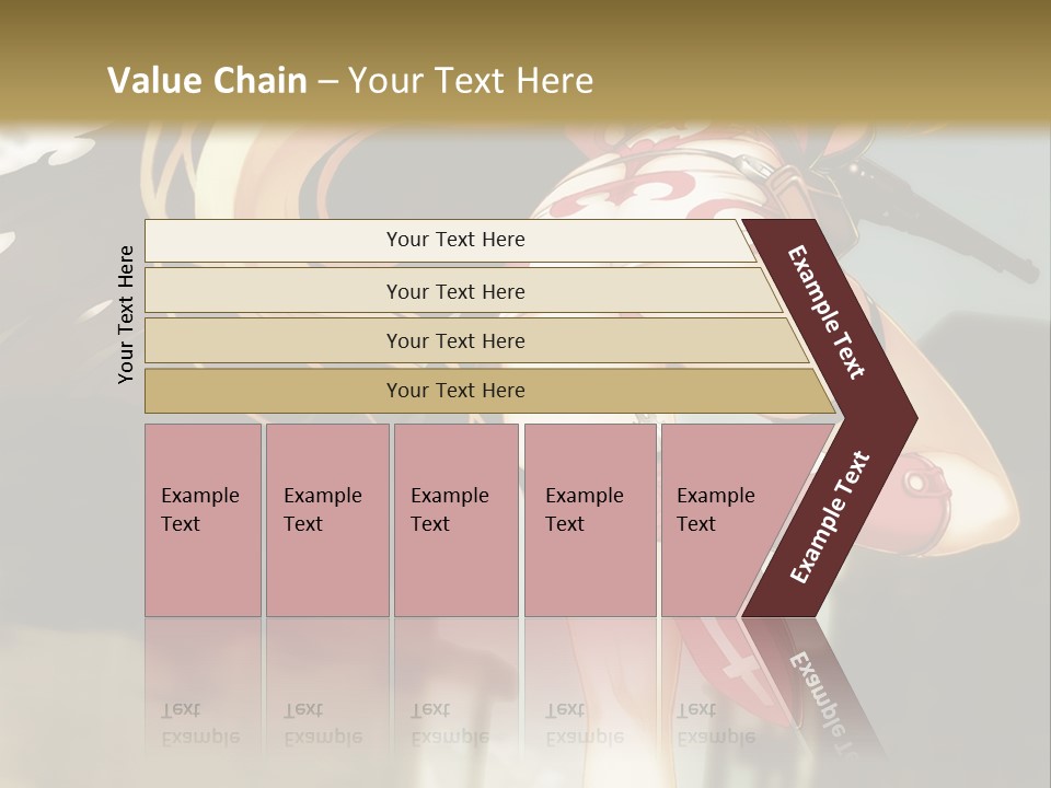 A Woman With A Sword In Her Hand Powerpoint Presentation Template PowerPoint Template