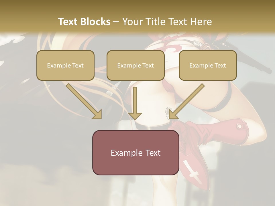 A Woman With A Sword In Her Hand Powerpoint Presentation Template PowerPoint Template