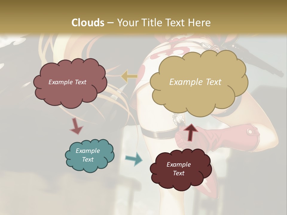 A Woman With A Sword In Her Hand Powerpoint Presentation Template PowerPoint Template