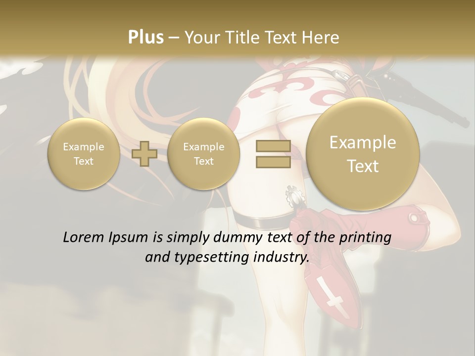 A Woman With A Sword In Her Hand Powerpoint Presentation Template PowerPoint Template