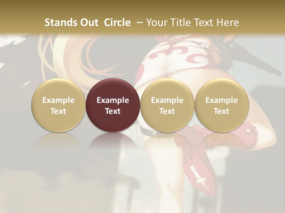 A Woman With A Sword In Her Hand Powerpoint Presentation Template PowerPoint Template