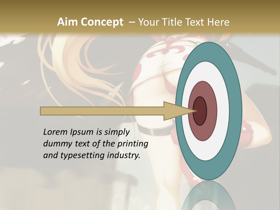 A Woman With A Sword In Her Hand Powerpoint Presentation Template PowerPoint Template