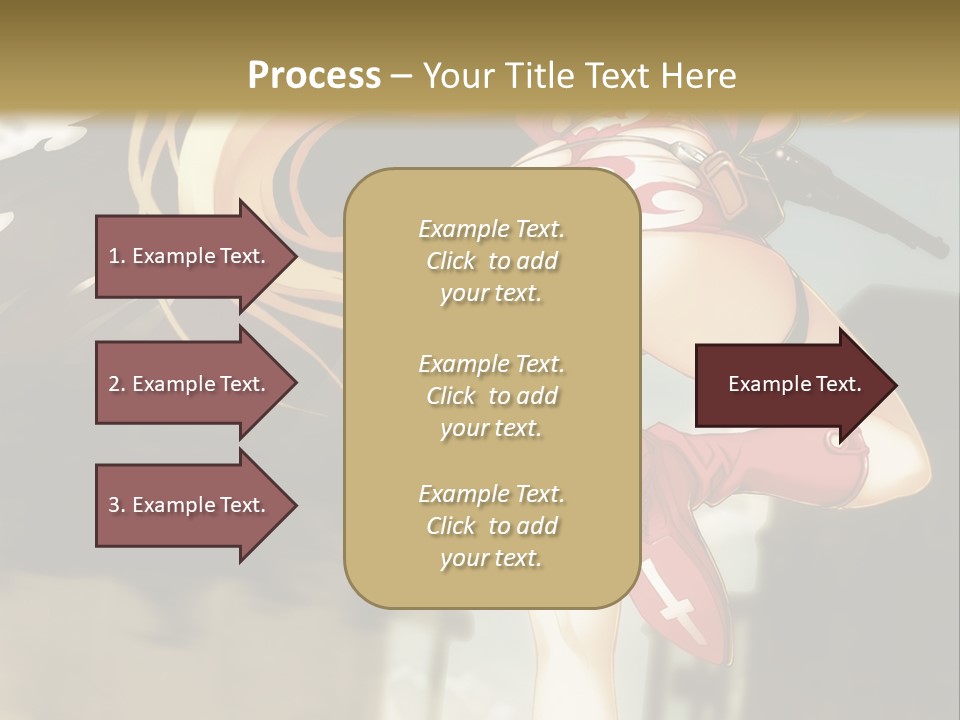 A Woman With A Sword In Her Hand Powerpoint Presentation Template PowerPoint Template