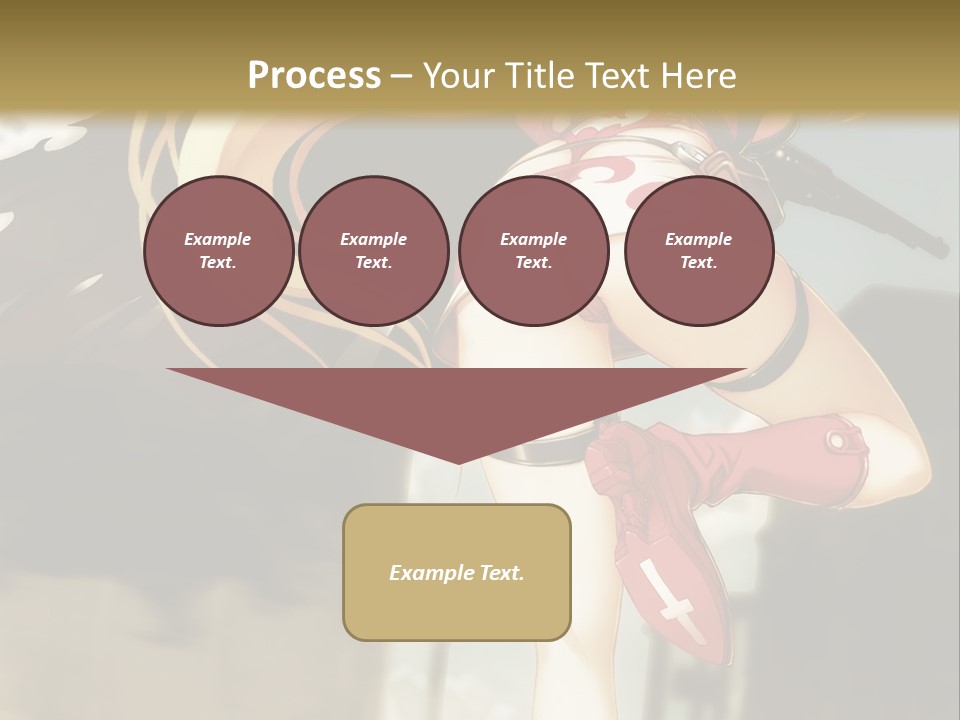 A Woman With A Sword In Her Hand Powerpoint Presentation Template PowerPoint Template