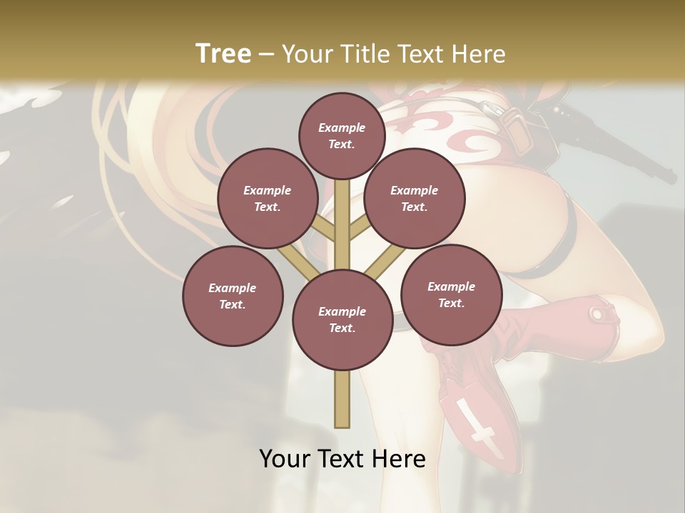 A Woman With A Sword In Her Hand Powerpoint Presentation Template PowerPoint Template