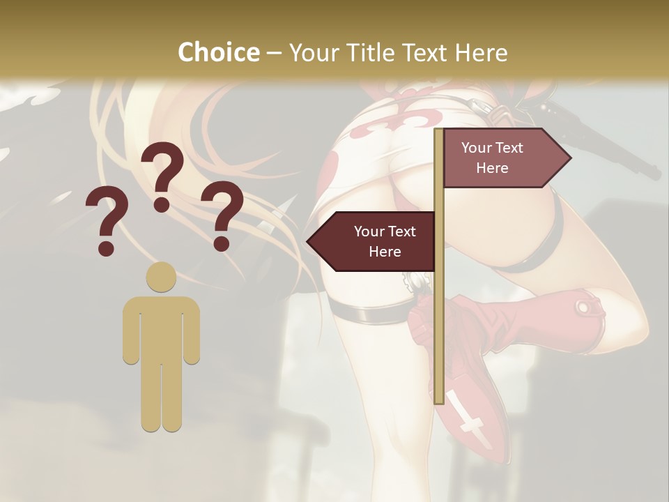 A Woman With A Sword In Her Hand Powerpoint Presentation Template PowerPoint Template