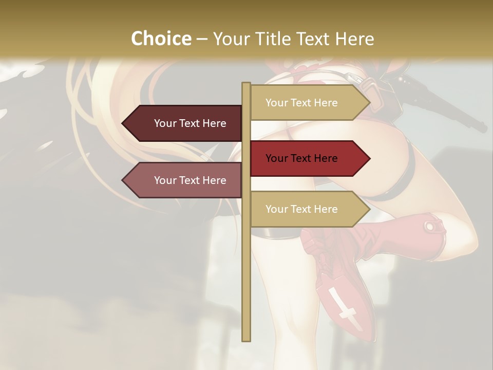 A Woman With A Sword In Her Hand Powerpoint Presentation Template PowerPoint Template