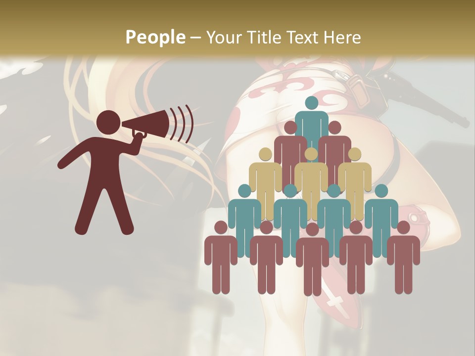 A Woman With A Sword In Her Hand Powerpoint Presentation Template PowerPoint Template