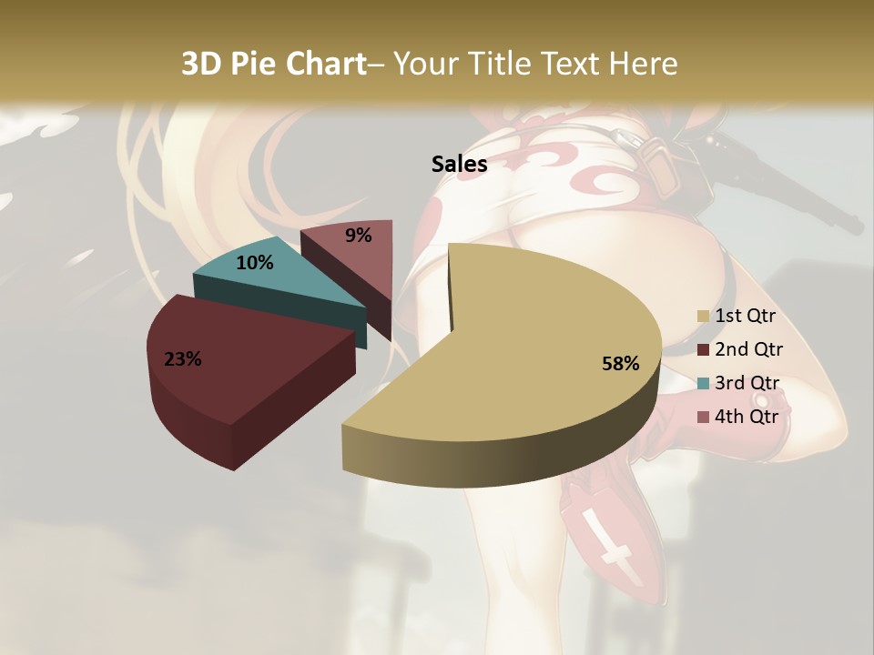 A Woman With A Sword In Her Hand Powerpoint Presentation Template PowerPoint Template